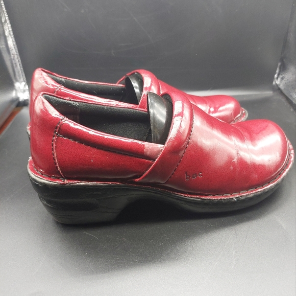BOC Born Concept Shoes Womens 6M Peggy Clogs Slip On BC1632 Red Patent Leather - Picture 8 of 13